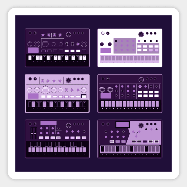 Electronic Musician Volca Synth, Drum Machine, Sampler Magnet by Atomic Malibu